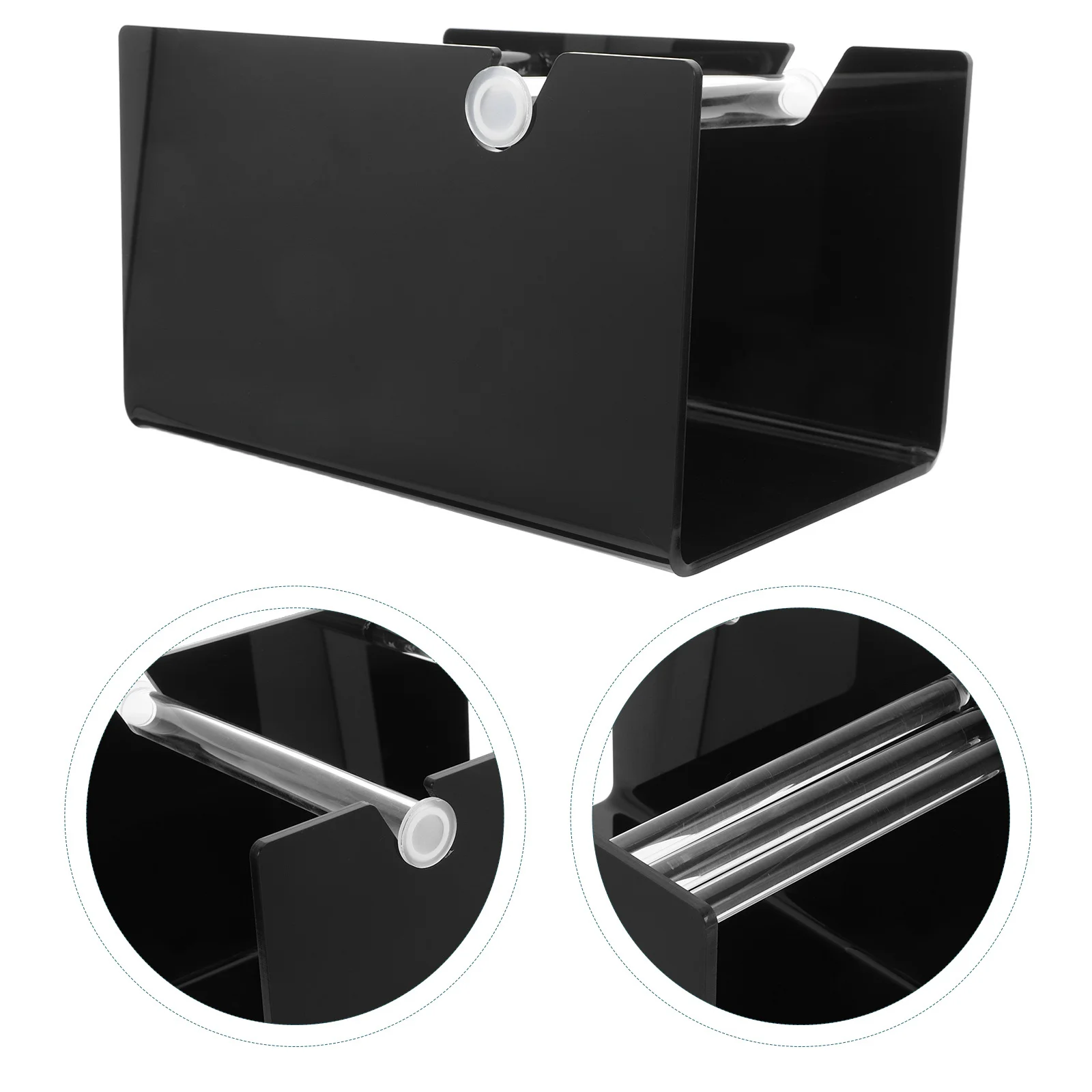 

3-Disk Acrylic Sticker Roll Dispenser Adjustable Tension Control For Retail Barcode Labels Multi-Roll Holder Desktop Organizer