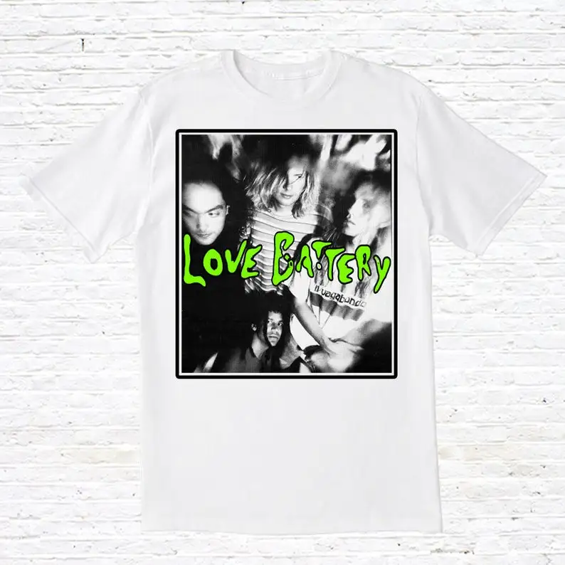 

Love Battery T-Shirt Fashion Top tee T Shirt Short Sleeve Cotton Men's Crew Neck Printed Tee