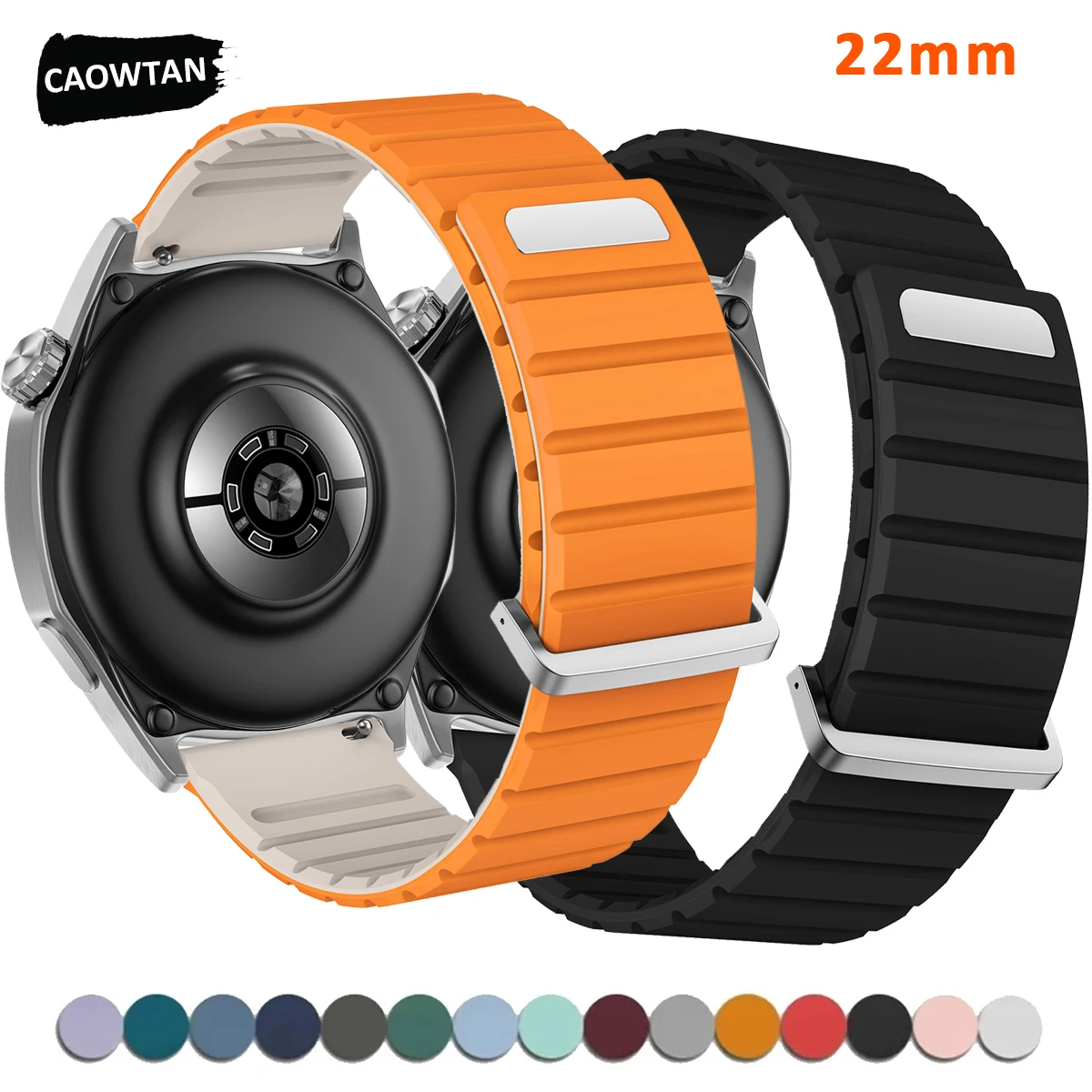 Correa deportiva magnética de silicona de 22mm para Garmin Forerunner 265 255 570 47mm, correa para Garmin Venu 4 3 2/Vivoactive 4/265 255