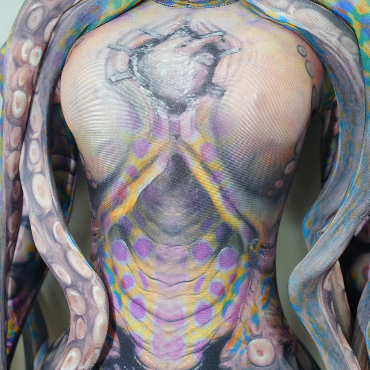 

Horror Monster Octopus Tentacle Cosplay Costume for Women Creepy Halloween Party Onesies Adult Cosplay Performance Stage Costume