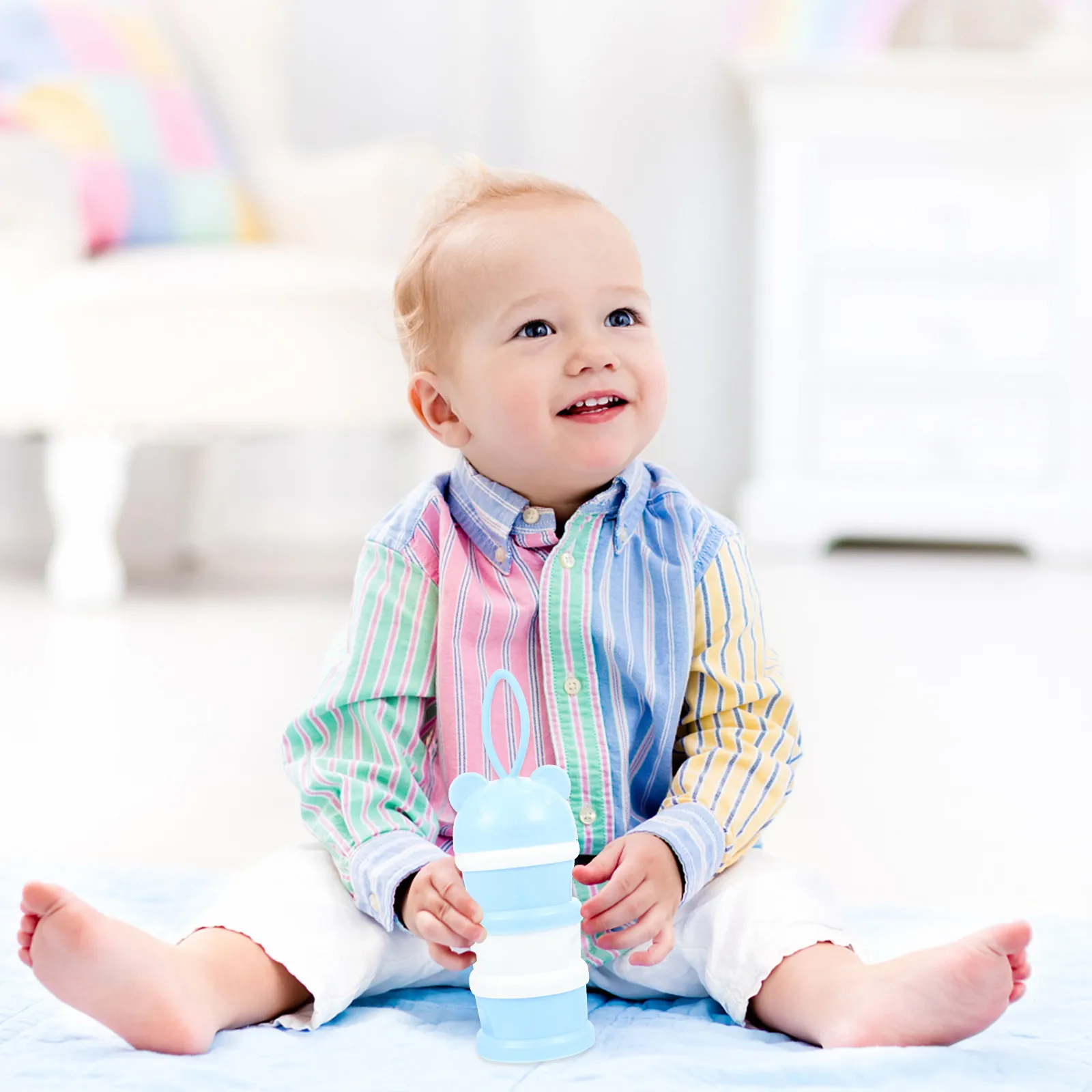 3-Layer Airtight Milk Powder Box for Babies – Portable Feeding Container & Food Storage Case
