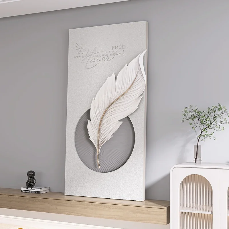 Relife New design for Entrance feather design home decoration personality hallway LED painting living room home decoration