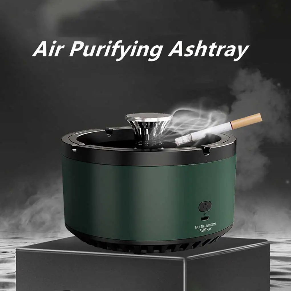 

Smart Ashtray Battery Powered Home Office Air Freshener Odor Remover