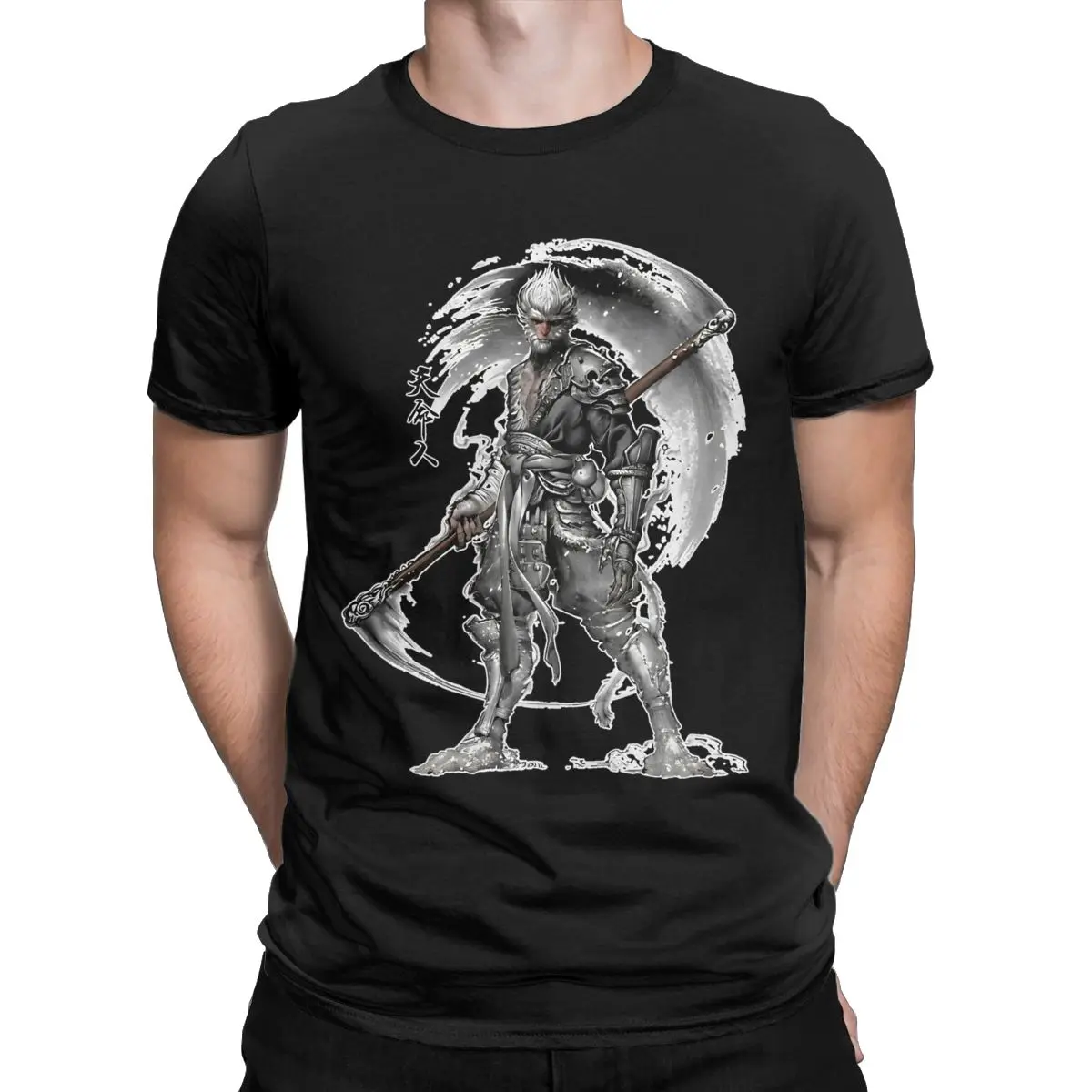 Amazing Black Myth Wukong Monkey King T-Shirt Men Crew Neck Cotton T Shirts 2024 Game Chinese Short Sleeve Tee Plus Size merch