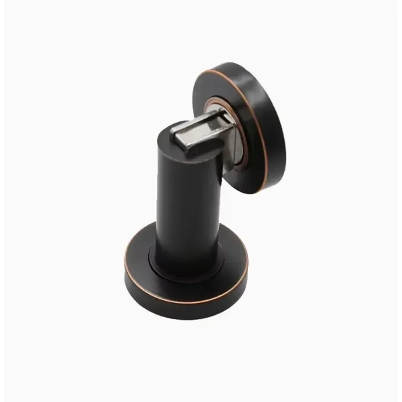 Zinc Alloy Cylindrical Magnetic Door Stop Strong Magnetic Hold for Indoor Wall Mounting