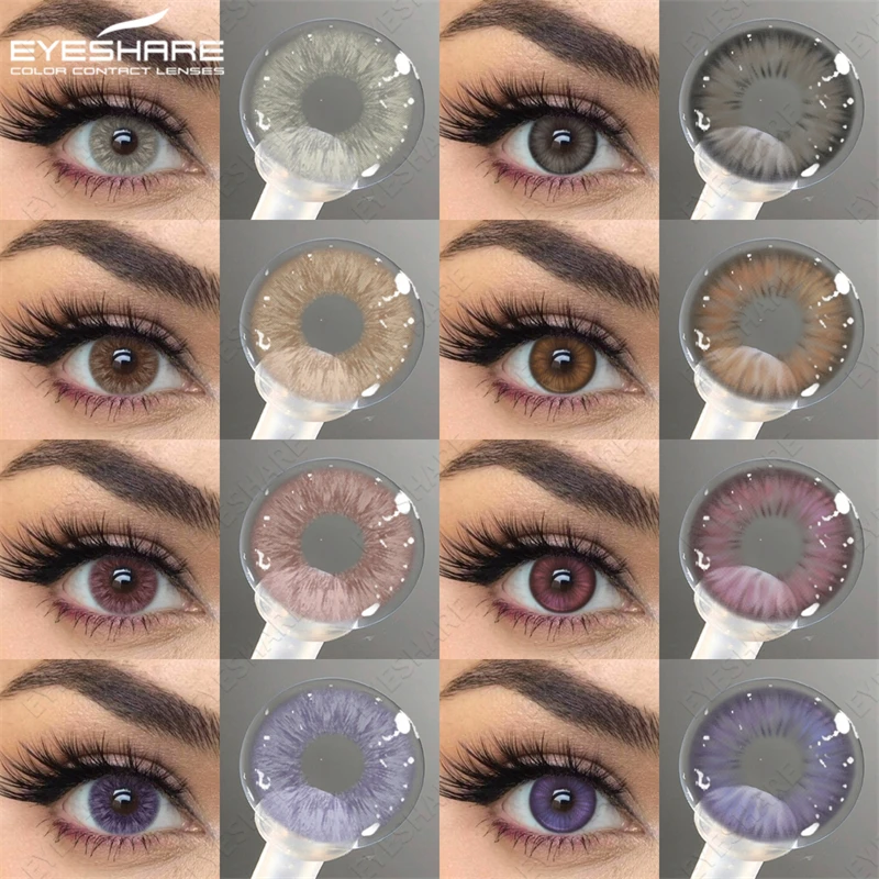 EYESHARE Neue Koreanische Rosa Lila Augen Kontakt Farbe Kontaktlinsen für Augen Grau Schönheit Schüler Braun Make-Up Objektiv Schnelle Lieferung