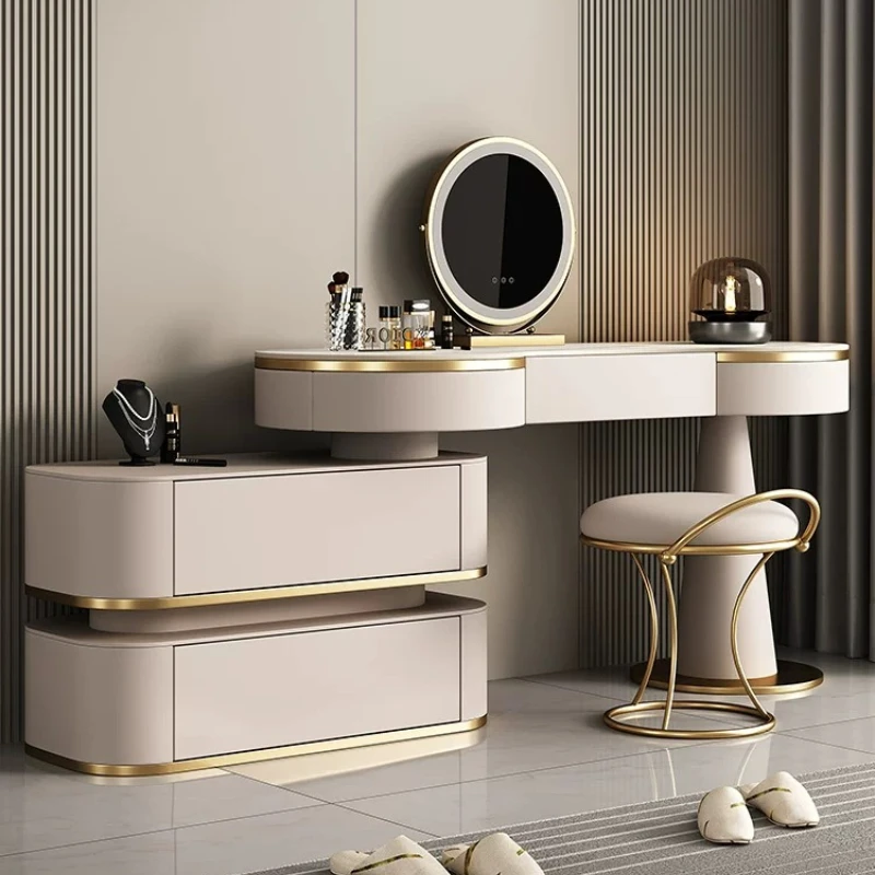 Drawers Frames Dressing Tables Bedroom Mirror French Seat Vanity Desks Hotel Chest Penteadeira De Maquiagem Furniture Home
