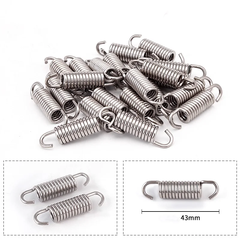 

Universal Motorcycle Exhaust Pipe Springs Stainless Steel Rotatable Hook Link Springs for Exhaust System Front Middle Connection