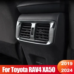 For Toyota RAV4 XA50 2019 2020 2021 2022 2023 2024 Hybrid Car Rear Air Conditioning Vent Outlet Cover Stainless Accessories