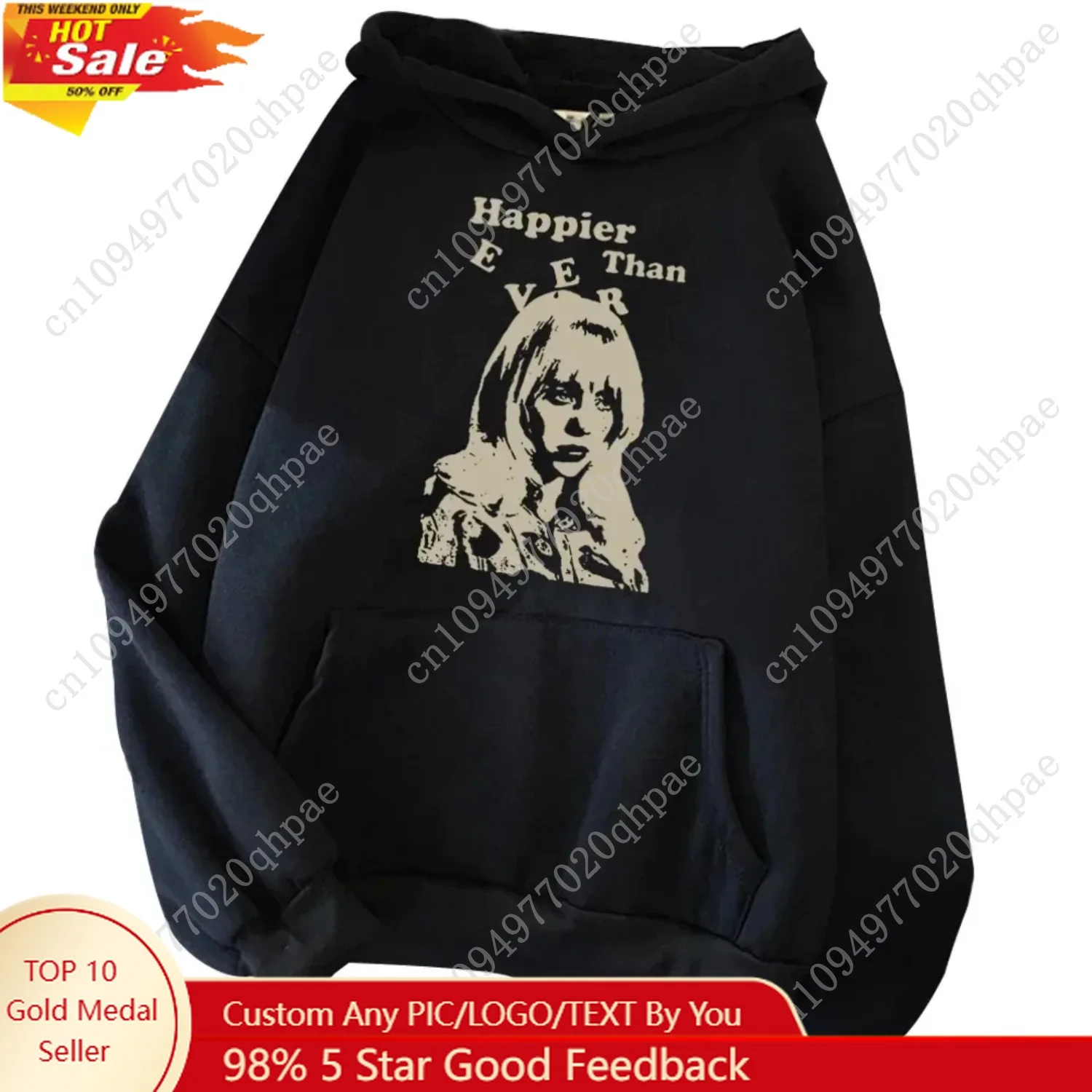 

2025 Ever Happy Of Ever Hooded Sweatshirt Casual And Personalized Hooded Top Hoodie Neutral Streetwear Music Album Fan Gift