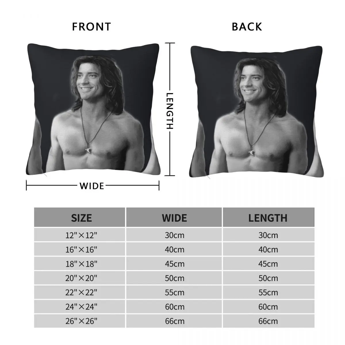 Brendan Fraser The Whale Pillowcase Polyester Linen Velvet Printed Zip Decor Throw Pillow Case Room Cushion Cover 45x45