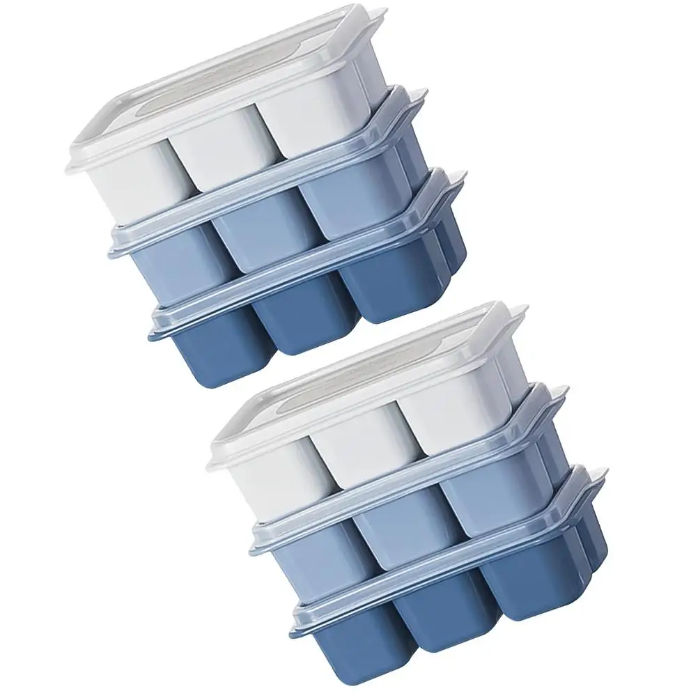 

6 Pcs Mini Ice Lattice Maker Shape Silicone Molds Cooler Cube Tray Large Square Tiny Small DIY