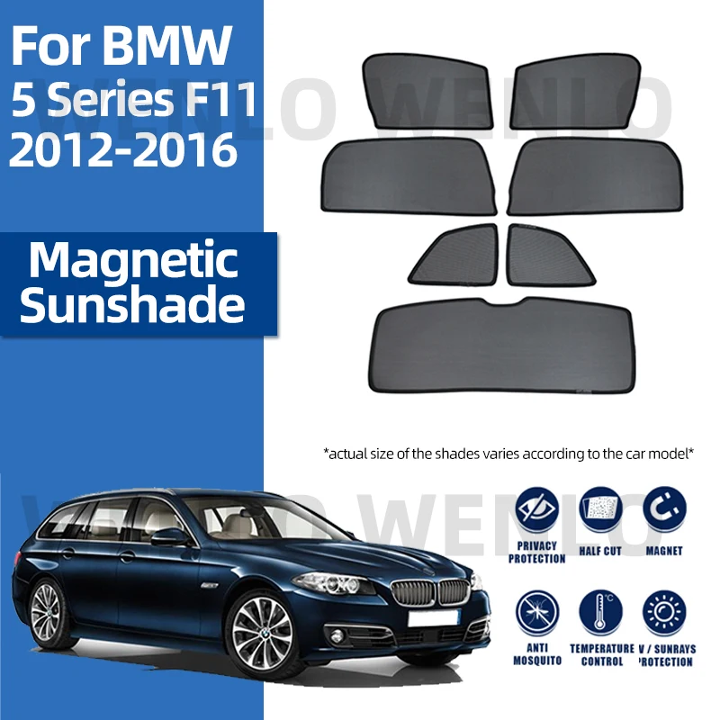 

For BMW 5 series F11 Touring 2012-2015 2016 Side Window Sun Shade Visor Car Sunshade Front Rear Windshield Frame Curtains Shield