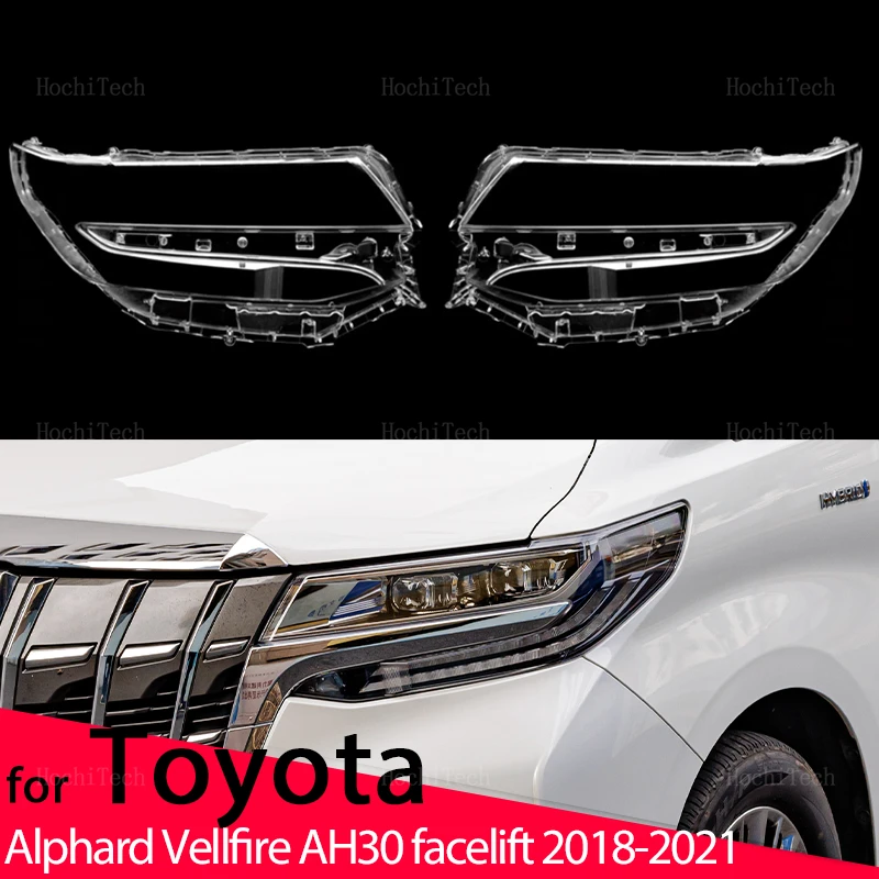 

Headlight Lampshade Transparent Headlight Lens Left Right Lampshade Cover For Toyota Alphard Vellfire AH30 Facelift 2018-2021