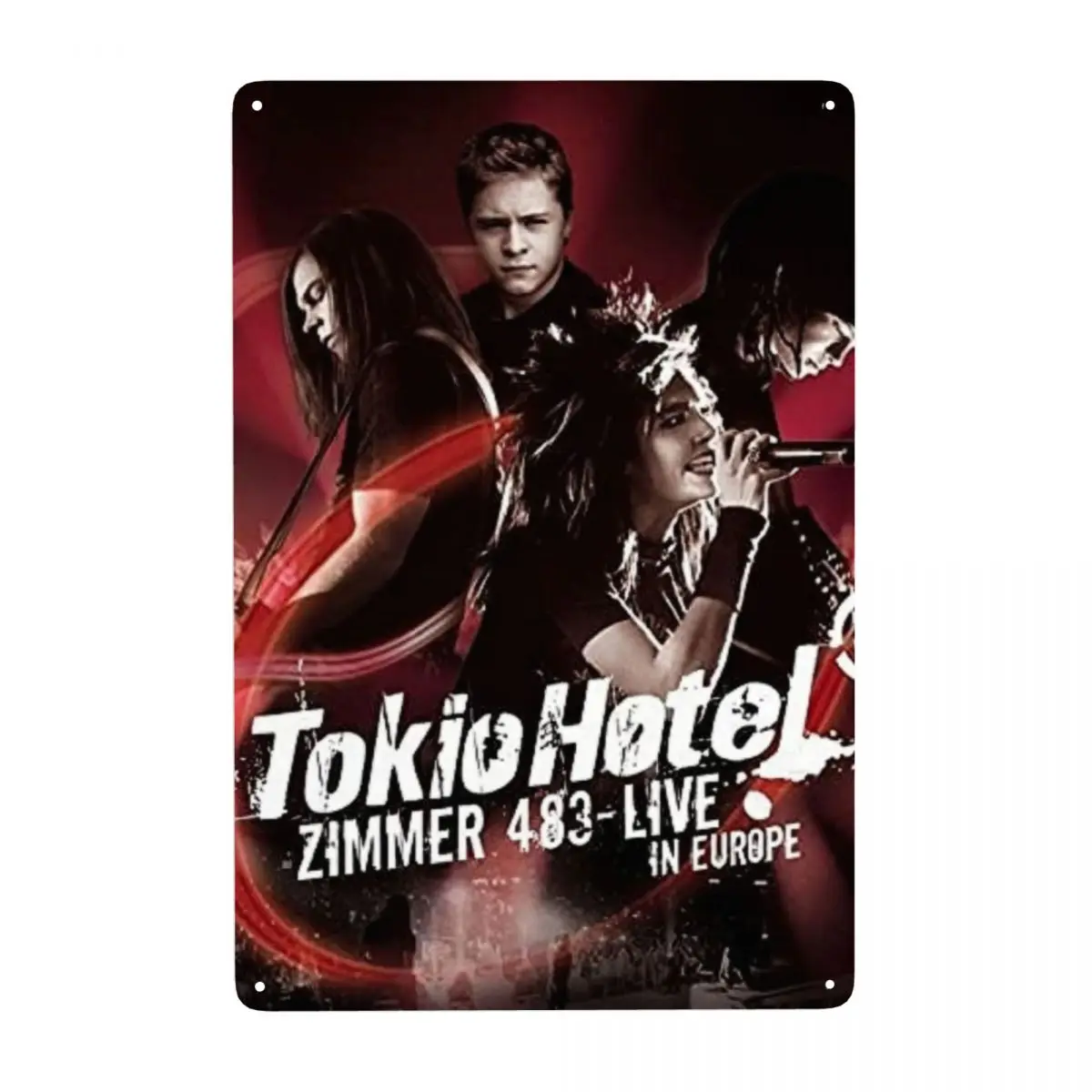 Vintage Heavy Metal Music Rock Tokio Hotels Metal Sign Personalized Tin Plaque Restaurant Wall Bar Decor Decorations Art