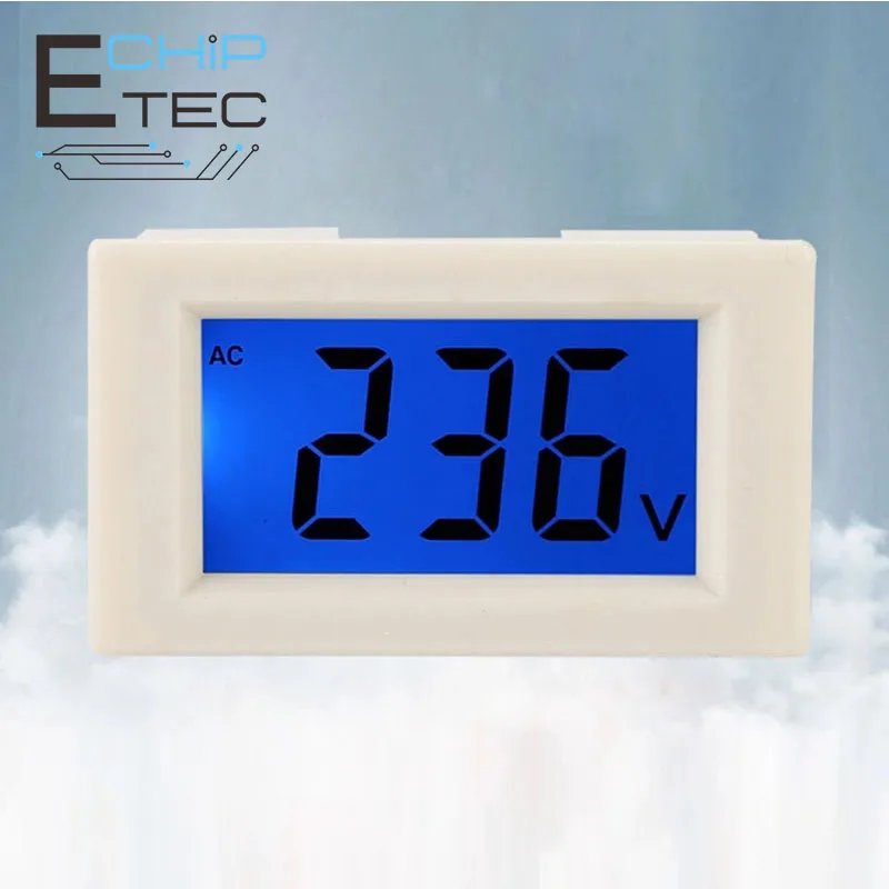

D85-120 2 Wires AC 80-500V Voltmeter LCD Digital Display AC Voltage Meter Volt Instrument Tools