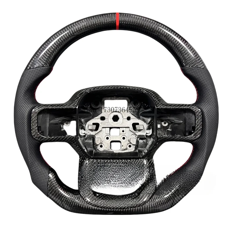 Real Carbon Racing Carbon Fibre Steering Wheel for Ford 2021 2022 2023 2024  Raptor F-150 Steering Wheel