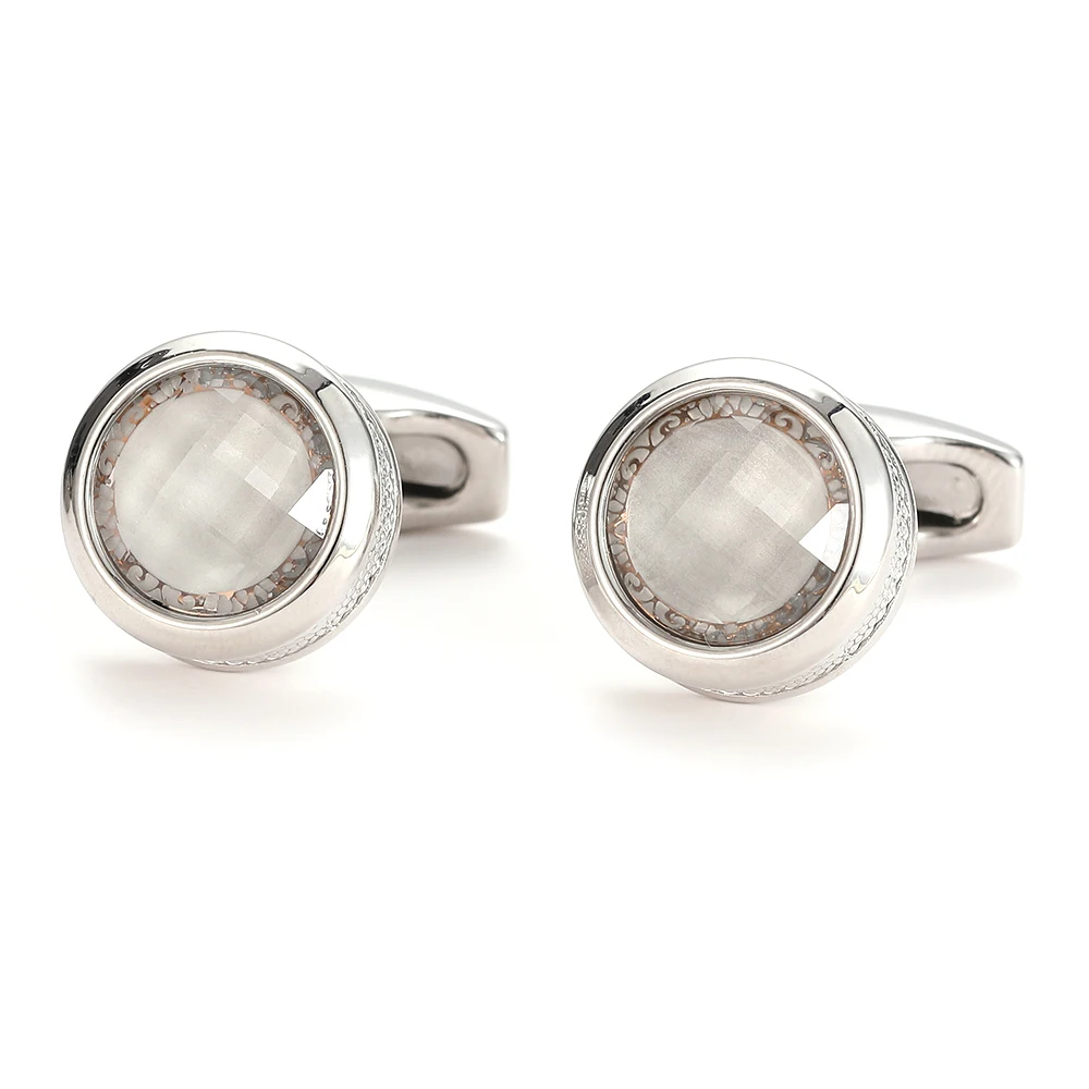 Gemelos para hombre TOMYE XK22S031, moda redonda, Color plateado, vestido Formal de negocios, camisa, regalos de boda, gemelos con botón, 2022