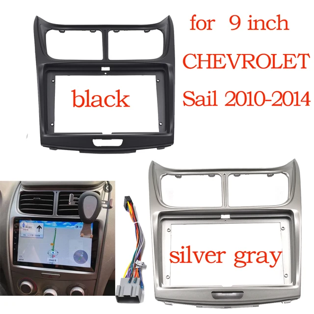 WQLSK 9-calowa osłona samochodowa do Chevrolet Sail 2004-2014 Double Din Car DVD Frame Install Panel Dash Mount Installation Dashboard