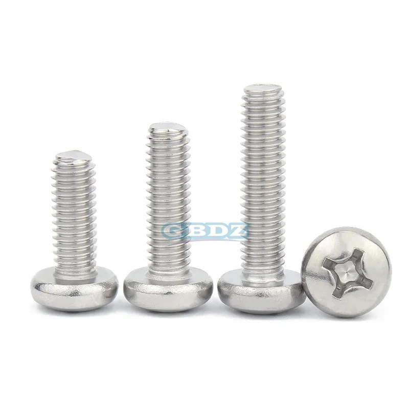 

High Strength Carbon Steel Nickel Plated Cross Screw M4/M5/M6 Round Head Design 20-200pcs Set Hardware Repair