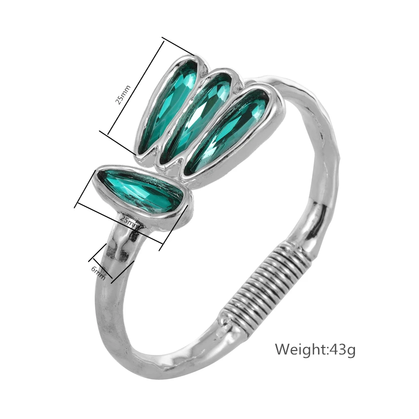 Anslow 2023 Fashion Jewelry Cuff Opening Size Hot Selling Party Accessories Crystal Women Female Bracelet Bangle Gift