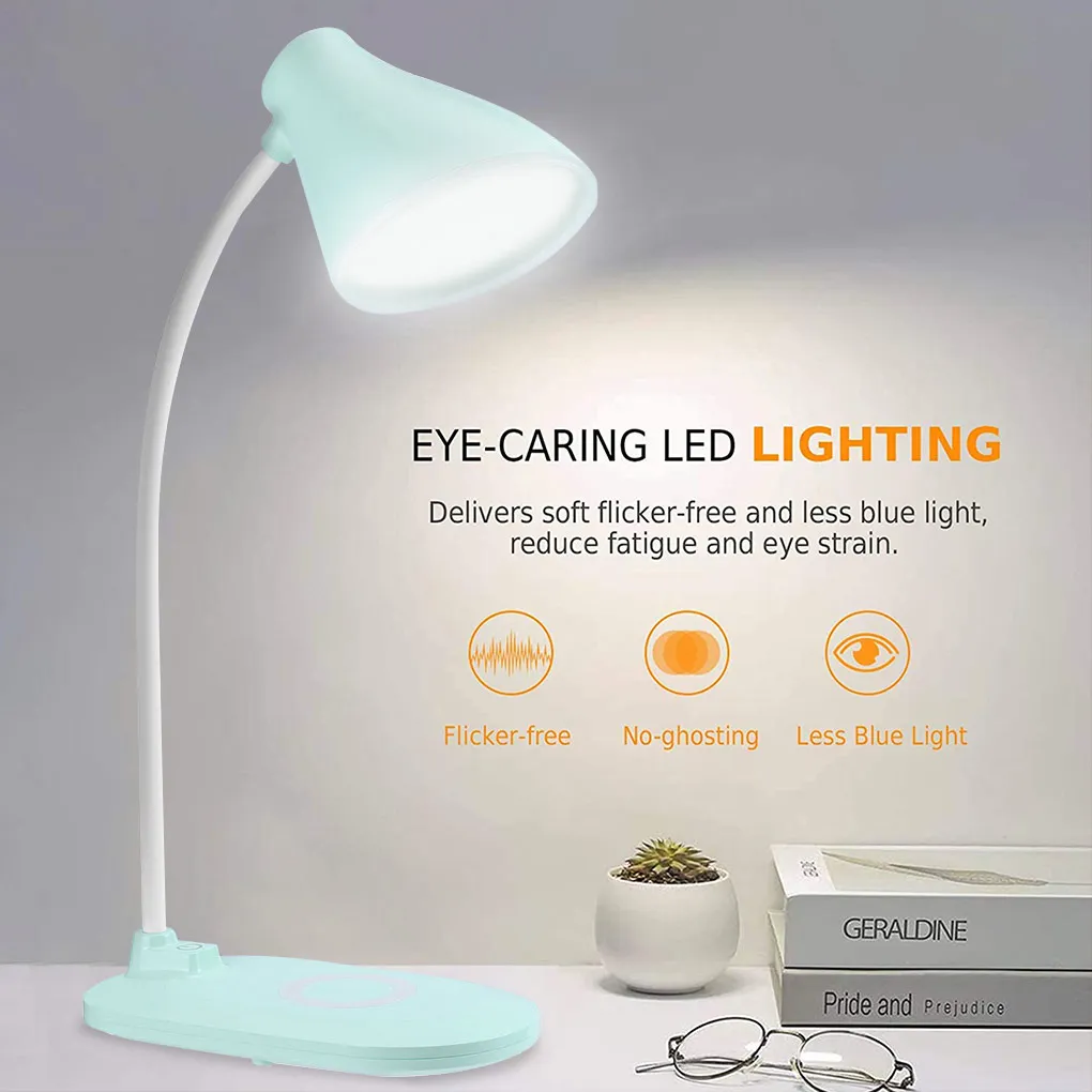 Learning Night Lamp Quick Charger Bedside Reading Lights Touch Multi-functional Decorating Light for Work Bedroom