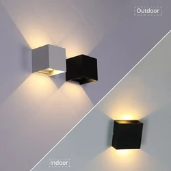 6W 12W lampada LED Aluminium wall light rail project Square LED wall lamp bedside room bedroom wall lamps arts