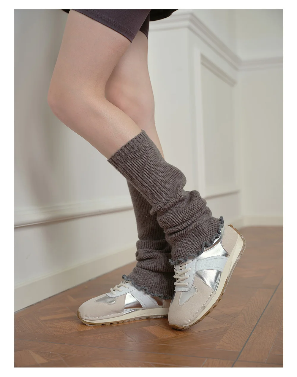 Calentadores de piernas de punto de encaje Y2K JK para mujer, calcetines apilados estilo Ballet fino, mangas, estética de otoño e invierno, varios colores】