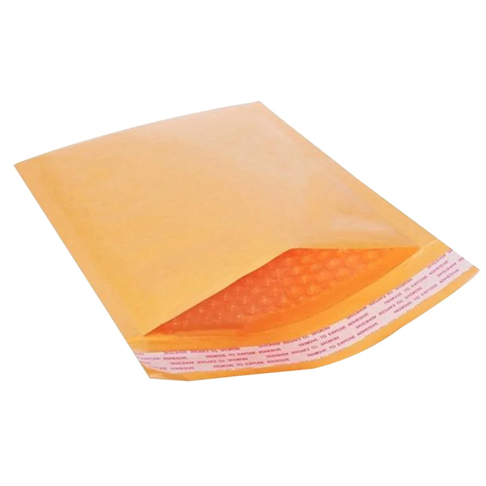 25Pcs Bubble Padded Kraft Paper Envelopes Self Sealing Lightweight Mailing Bags Waterproof Shockproof for Documents Package