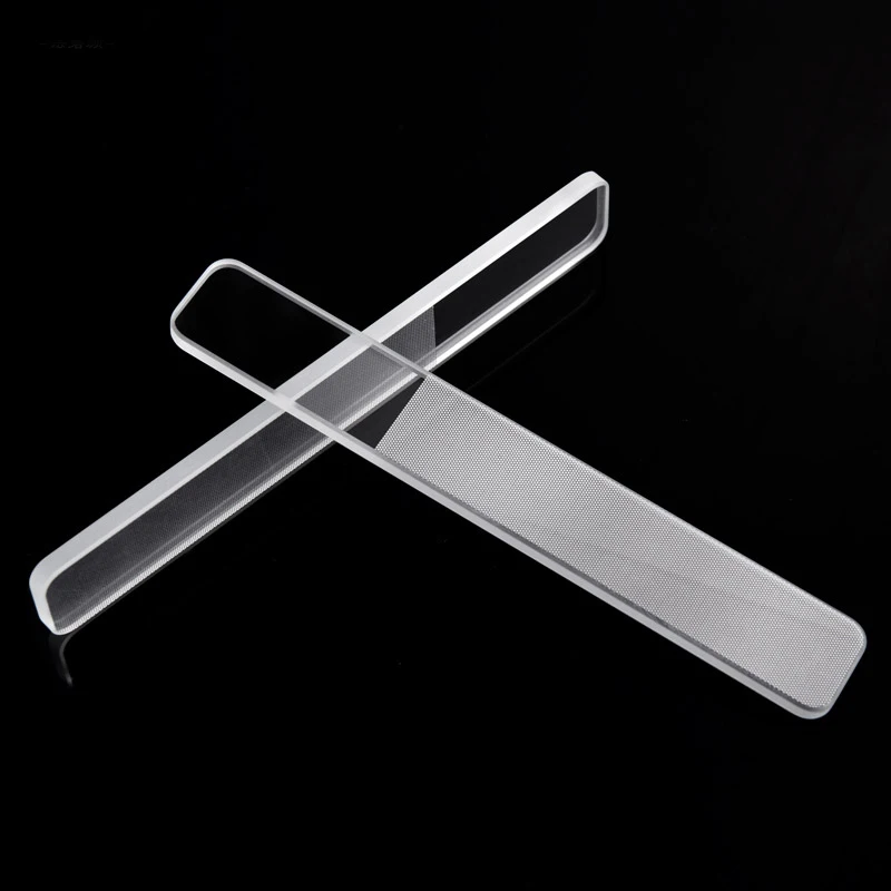 2/5Pcs Transparent Glass Nail Files With Box Sanding Polishing Grinding Brighten Shiny Tool Manicure