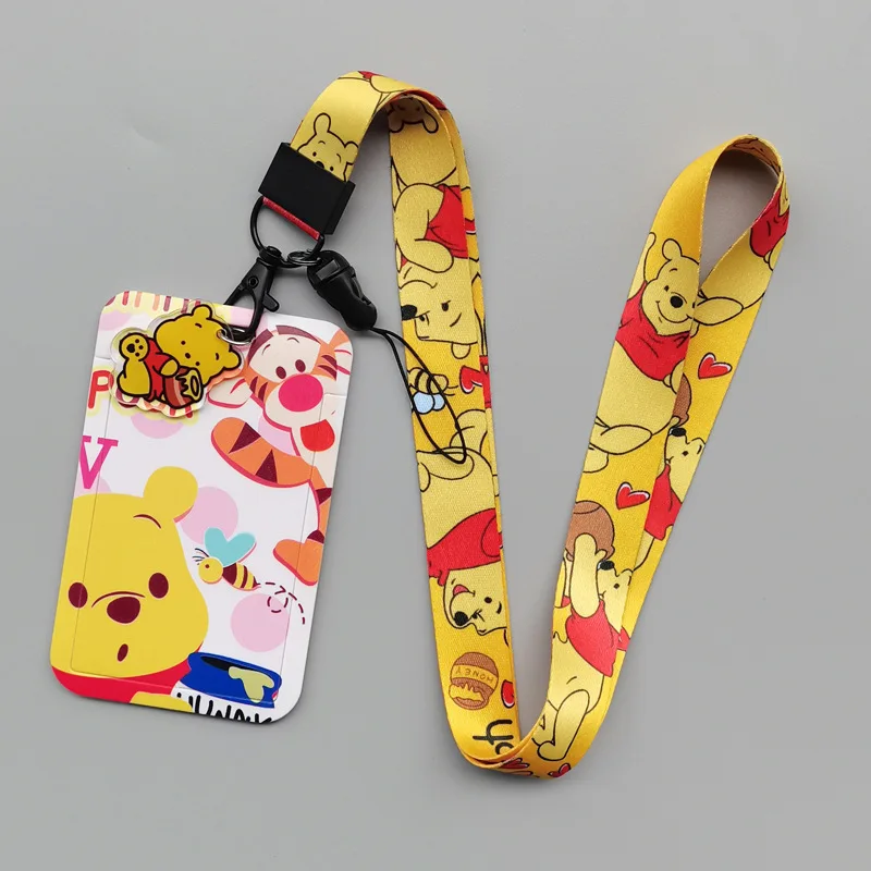 Disney Winnie De Poeh Cartoon Anime Harde Bus Push-on Kaartenset Warmteoverdracht Afdrukken Student Campus Touw Werkkaart Maaltijdkaarten