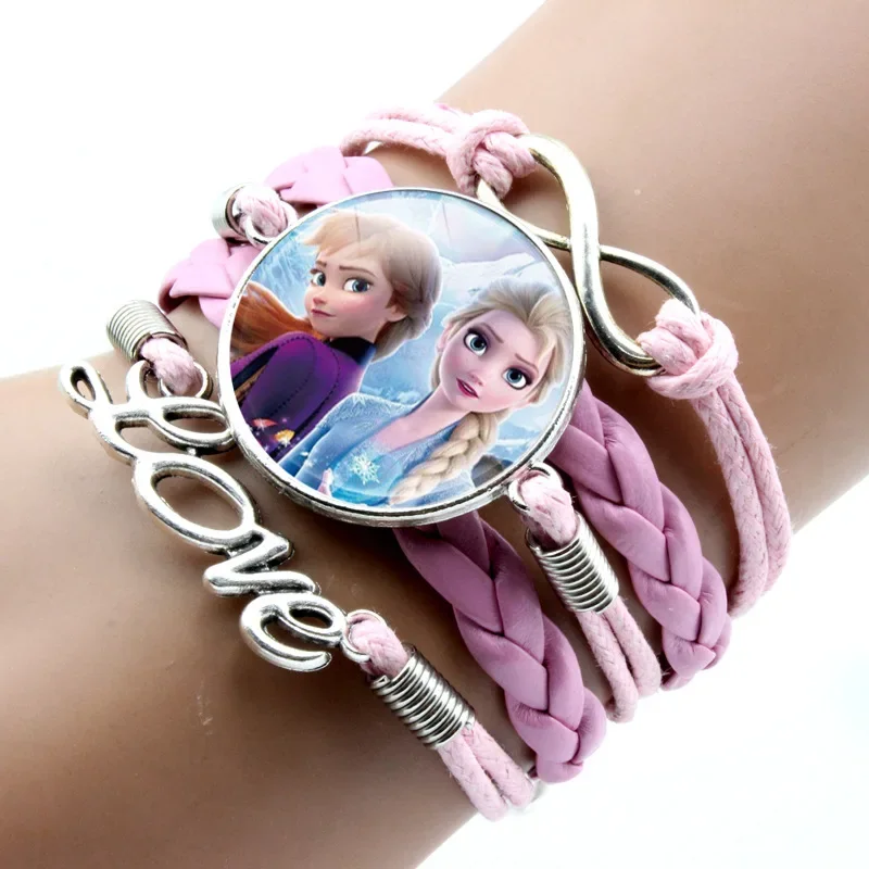 Disney Frozen 2 Elsa Anna Snow White Princess Cartoon Bracelet Action Figure Toys lovely Wristand Girl Gift Christmas Gifts Toys