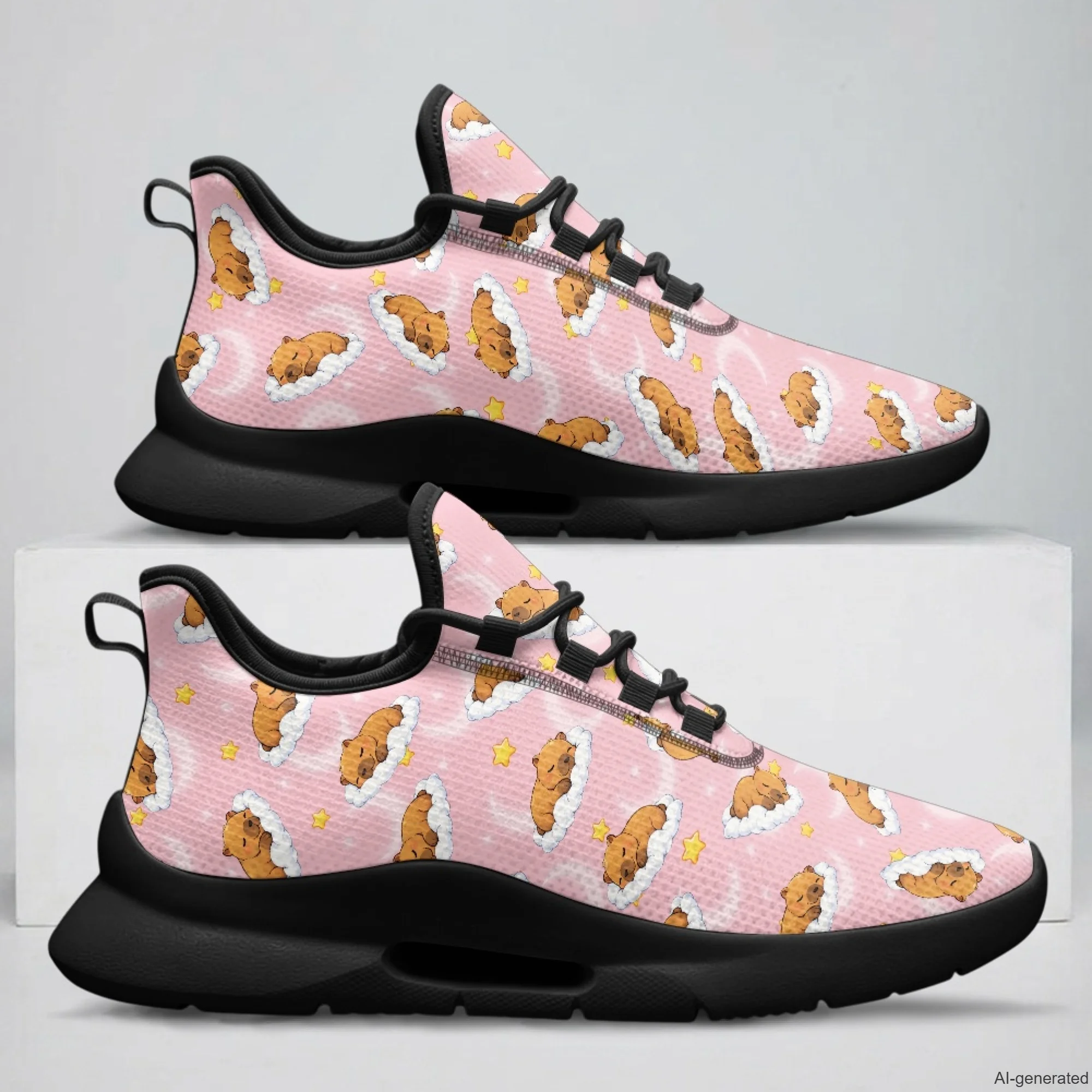 XIXIRIMIDO Tenis Feminino Lace-up Casual Shoes Nurse Sneakers Man Shoes capybara Pattern Women's Sneakers and Casual Shoes 35-48
