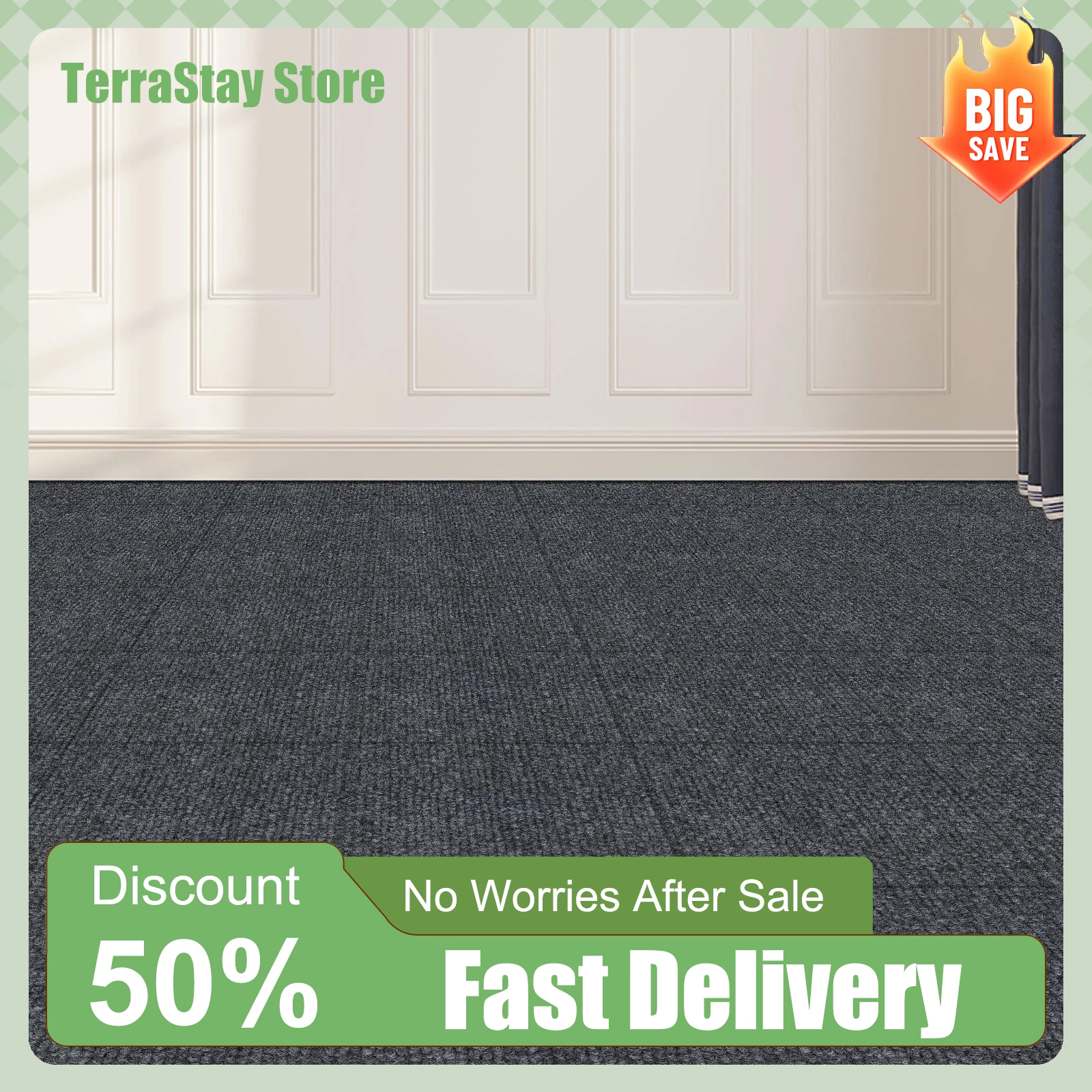 

Противоскользящий ковер с шумоподавлением, 20 шт., полиэфирное волокно, материал TPR для внутреннего использования, бесшовная посадка, различные места, декор для домашнего офиса