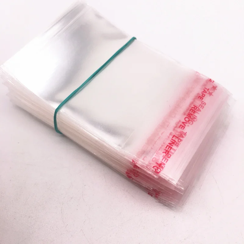 100 Pcs 6X9 Cm Hersluitbare Poly Bag Transparante Zak Opp Plastic Zakken Zelfklevend Seal Sieraden Maken Tas