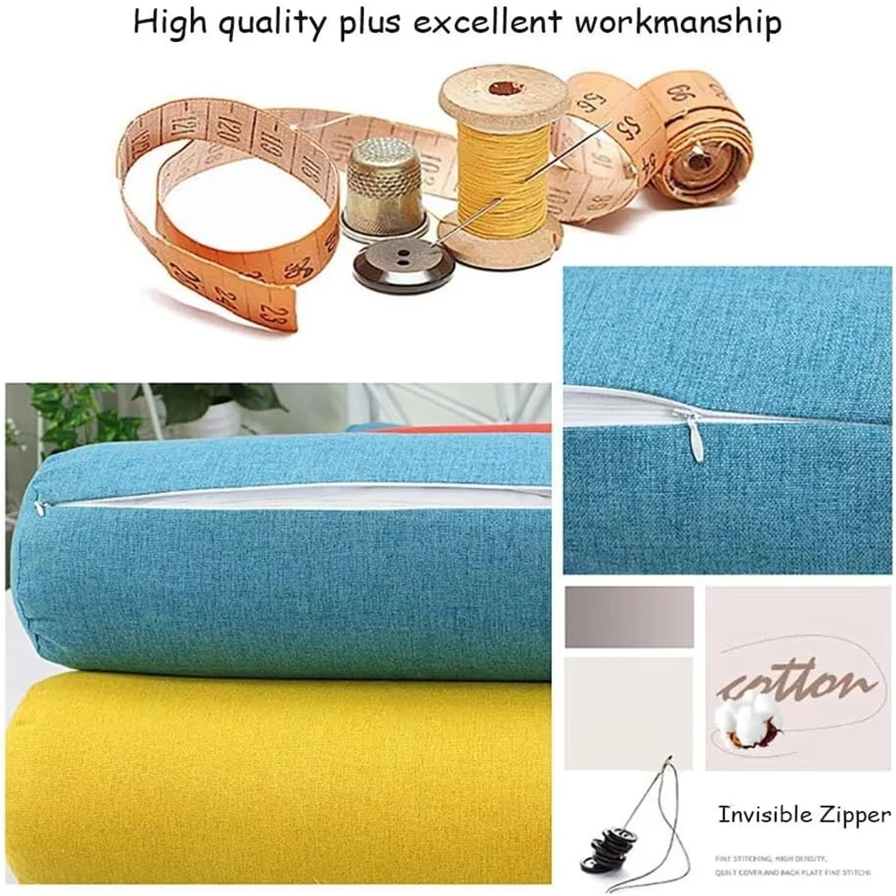 Custom Long Sofa Pillow Backrest Cushions Sponge Filling Round Pillows Back Bolster Thick Soft Cojines Decor Bay Window Cushion