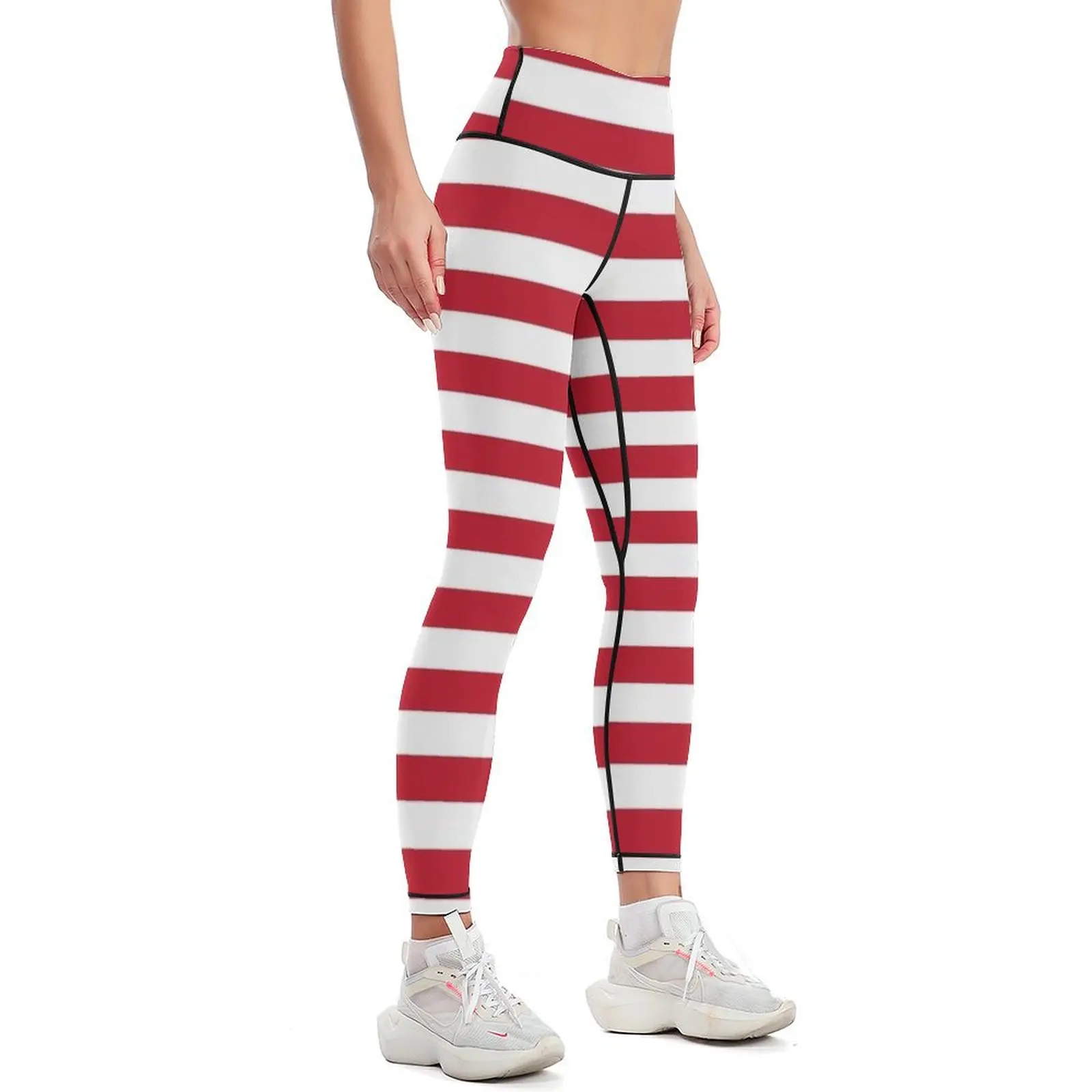 Red and White Stripe, Red Striped cell phone case, Red stripe coffee mug, and White Gifts Leggings