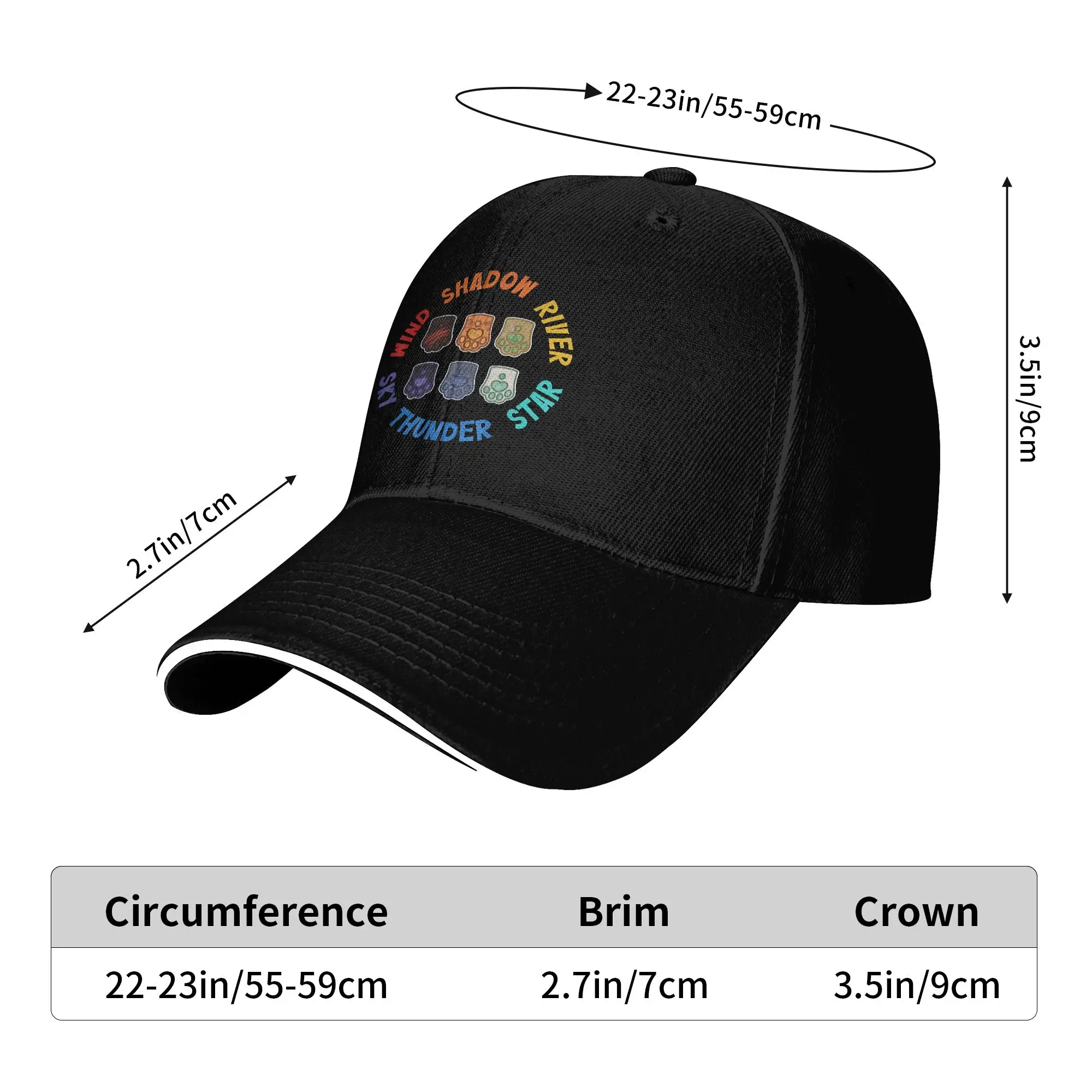 Wind Shadow River Star Thunder Sky Cat Feline Sun Baseball Cap Fire Star Cat Spring Fashion Trucker Hat For Men Baseball Caps