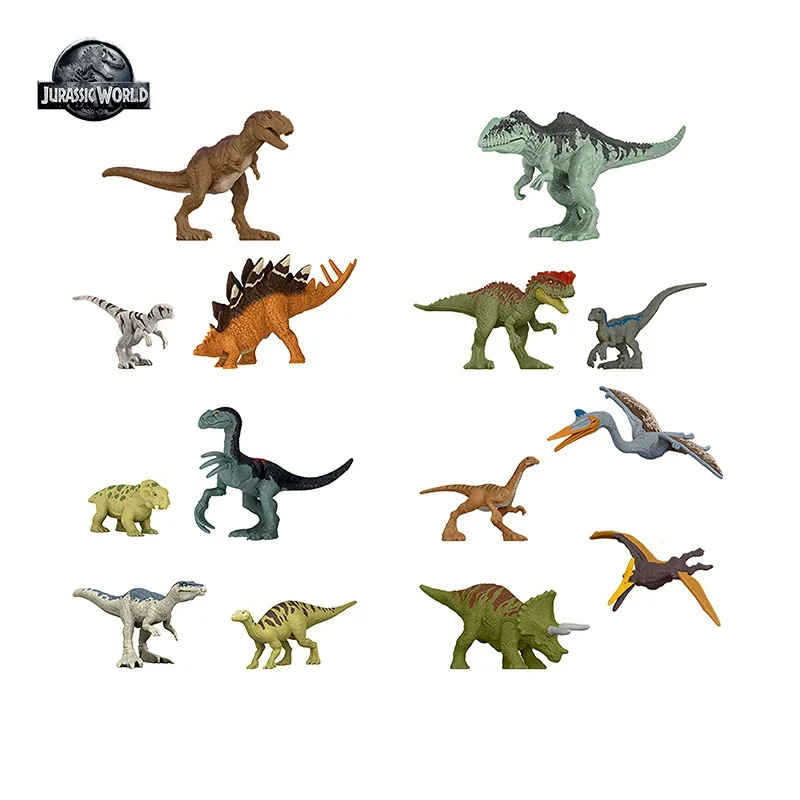 Original Jurassic World Mattel Domination Dinosaurs Toy Thermidor Tyrannosaurus Raptor Model Action Figure Toys for Children Set