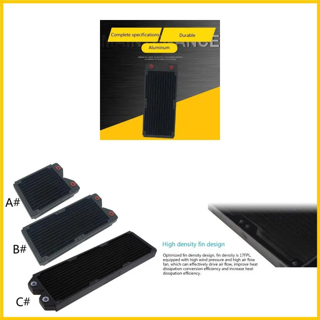 

Water Cooling Computer Radiator 18 Pipe Copper Heat Exchanger Liquid Cooling