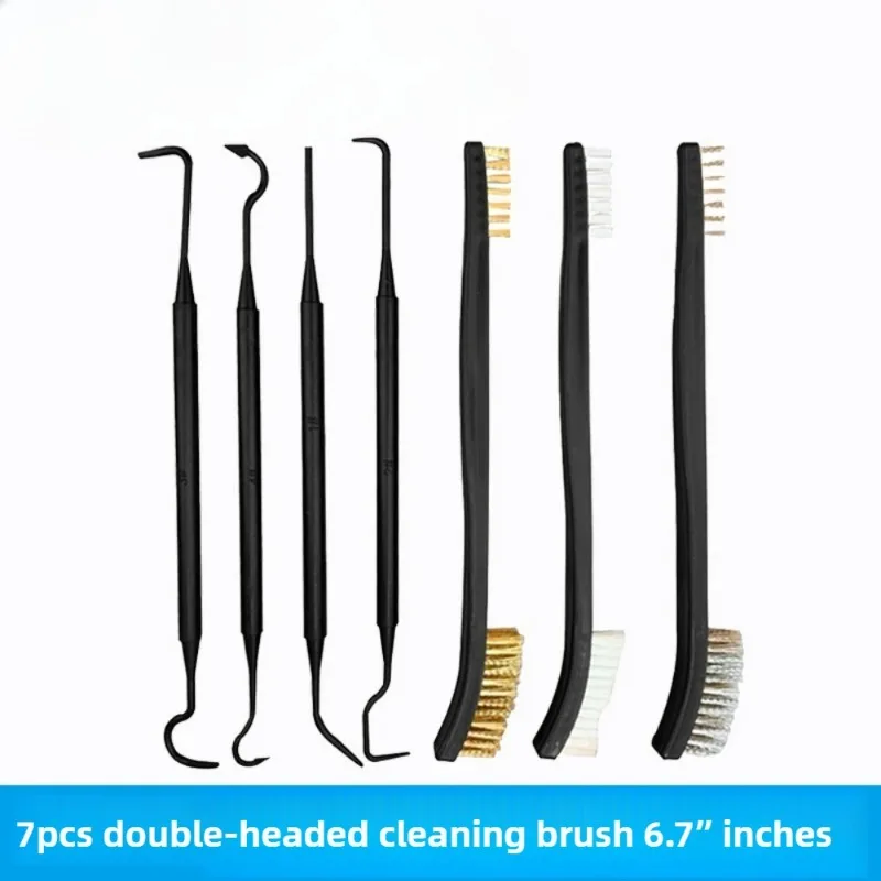 

7Pcs Universal Gun Hunting Cleaning Kit Steel Wire Brush Nylon Pick Set Tactical Rifle Pistol Gun Hunting Cleaning Accessories