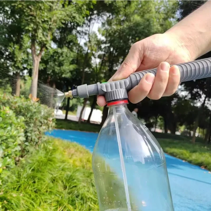 1-5pcs High Pressure Air Pump Manual Sprayer Adjustable Drink Bottle Spray Head Nozzle Garden Agriculture Watering Tool Sprayer