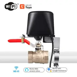 Tuya ZigBee WiFi inteligente válvula de vazamento de água, controle automático, ligado e desligado, temporizador de contagem regressiva, funciona com Alexa, Google Home, vida inteligente