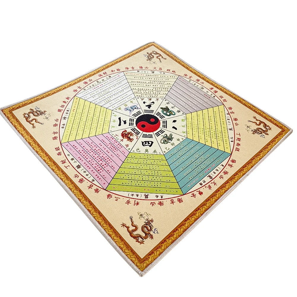 Chinese Feng Shui Bagua Doormats Carpet Lucky Yin Yang Taoist Taiji Indoor Door Mat Rug for Office Home Living Room Floor Decor