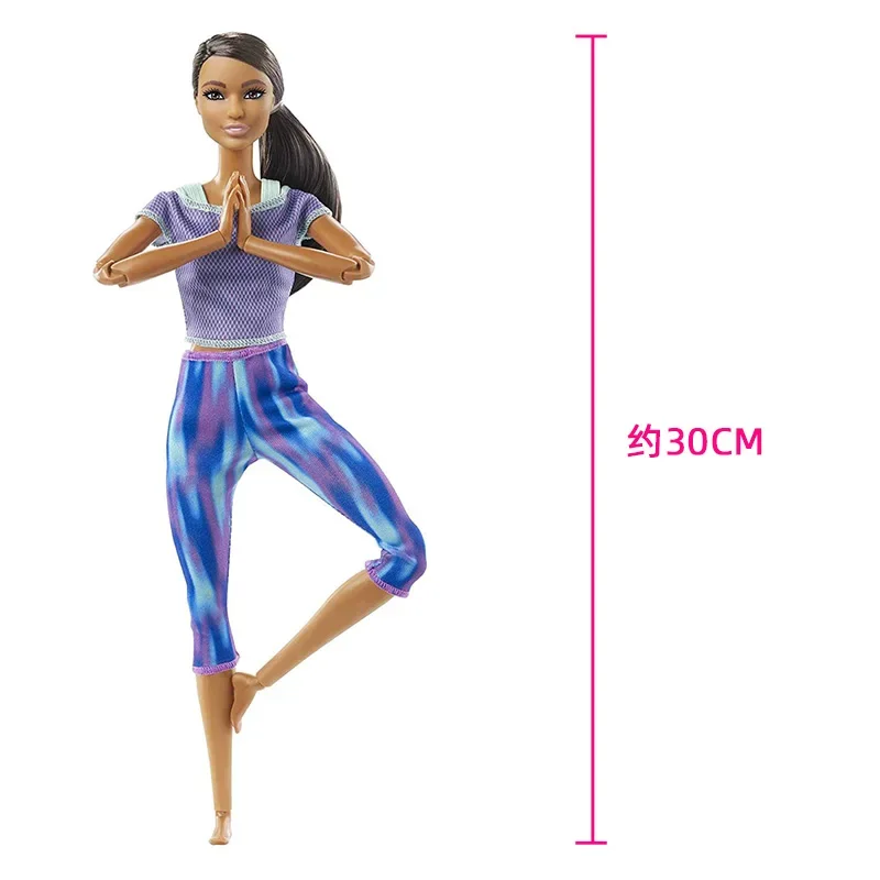 Original Barbie Doll Made To Move Wave 2 Articulated Dolls for Girl 22 Joints Yoga Top Brand Kids Toys Birthday Christmas Gifts