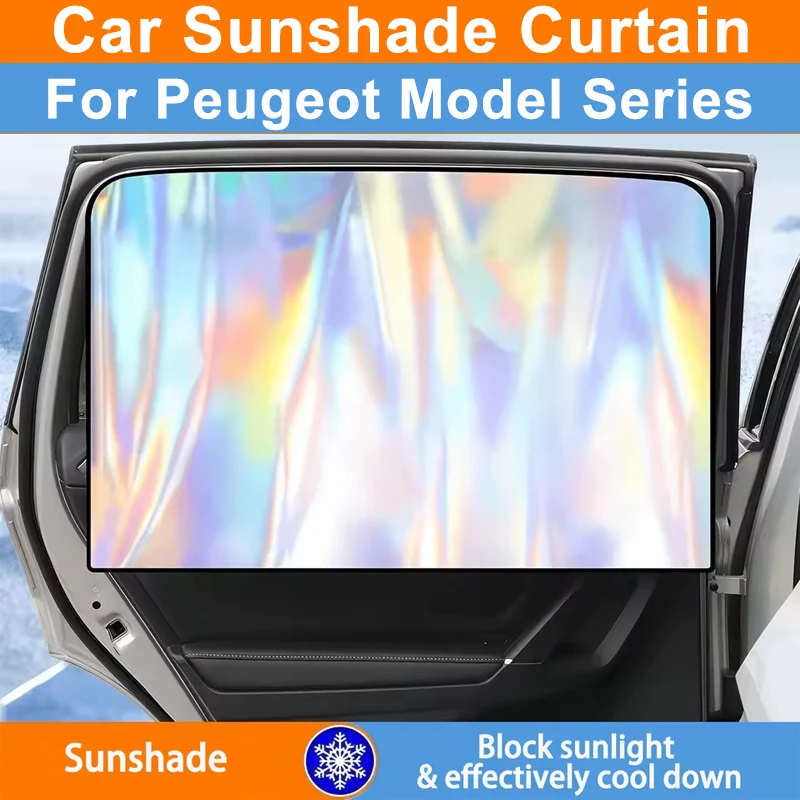 Magnetic Car Window Sunshade for Peugeot 206 207 208 301 307 308 408 508 2008 3008 4008 5008 UV Block Heat Proof Privacy