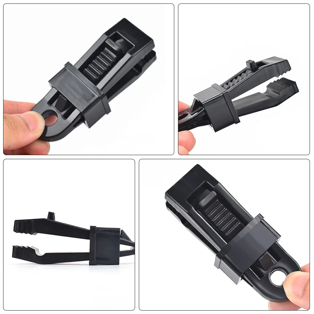 

10pcs Tent Clips Camping Nylon Plastic Waterproof Tear Resistant Durable Sliding Lock Design Stable Safe Heavy Duty Outdoor