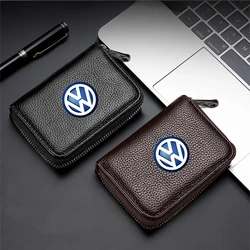 1pc Multifunction Travel Wallet Ticket ID card holder Organizer Cash Holder Bag For Volkswagen Golf 7 5 4 6 Mk4 VW Tiguan Mk7