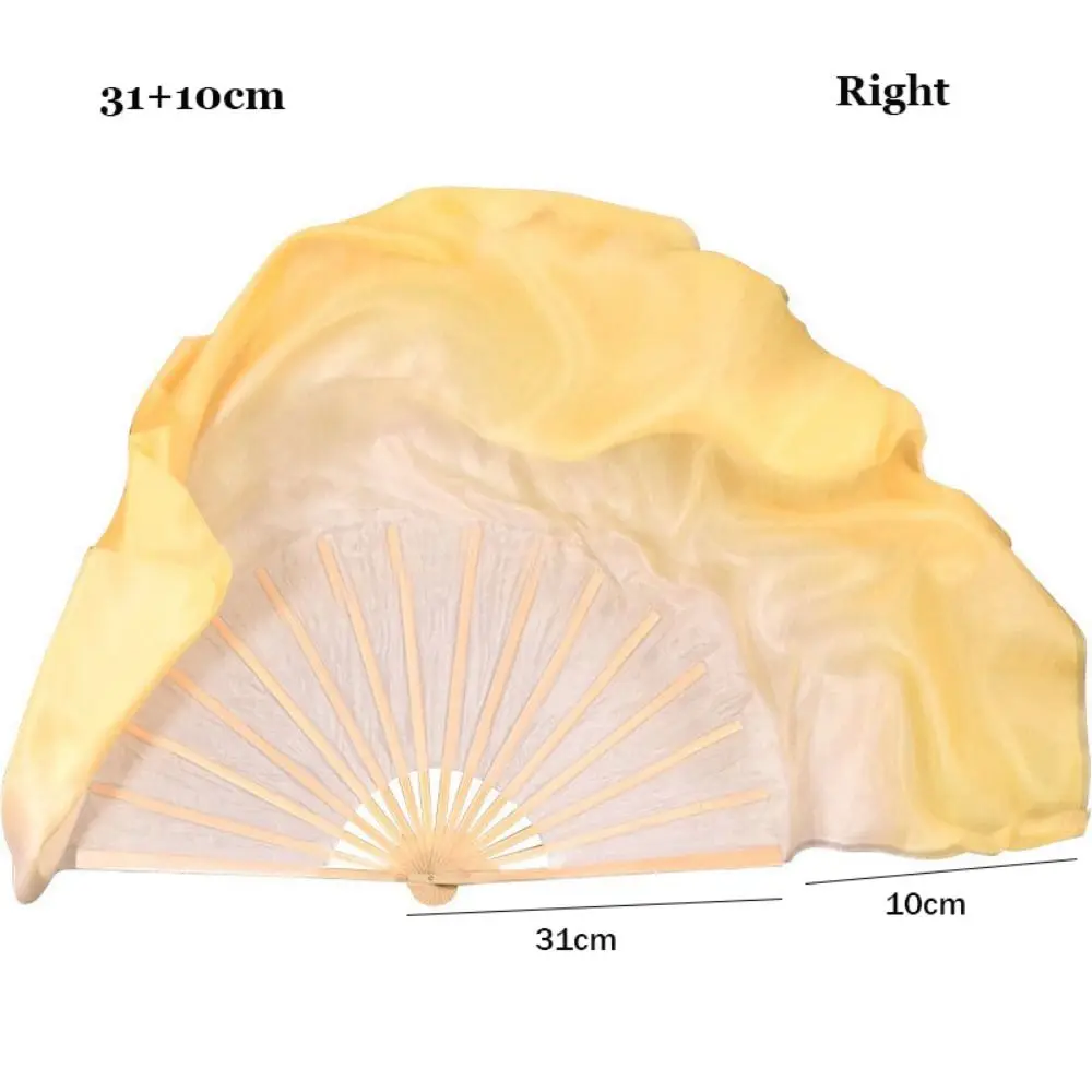 

31cm Bamboo Chinese Short Bellydance Fan 10/20cm Half Circle Silk 10 Styles Children Bamboo Fans Colorful Hand Dye Adults Fan