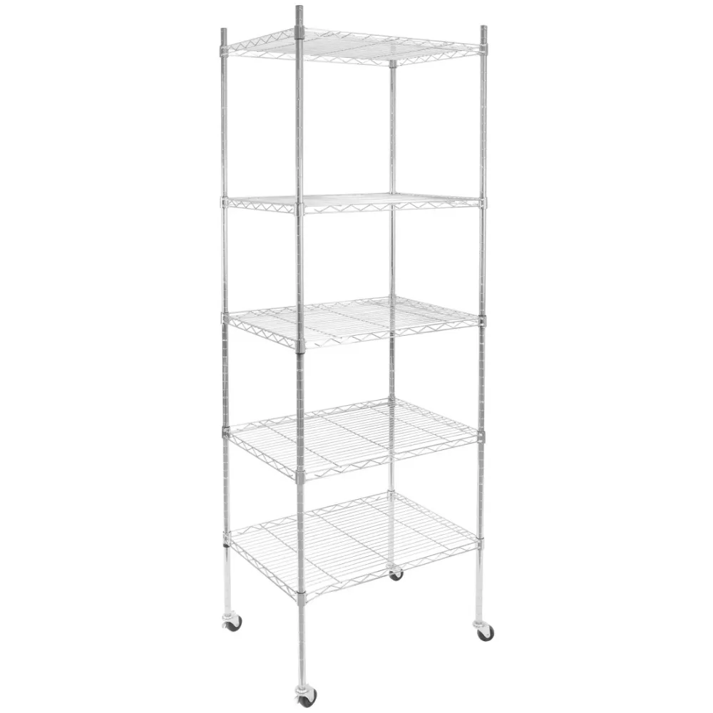 

24"W x 18"D x 74.5"H 5-Shelf Garage Adjustable Shelves, Stainless Steel